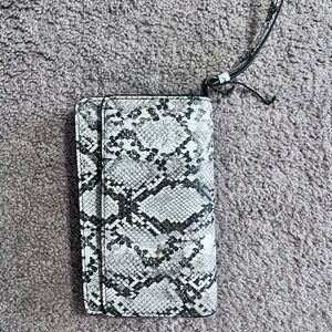 Victoria's Secret Black & White Snake Print Wristlet